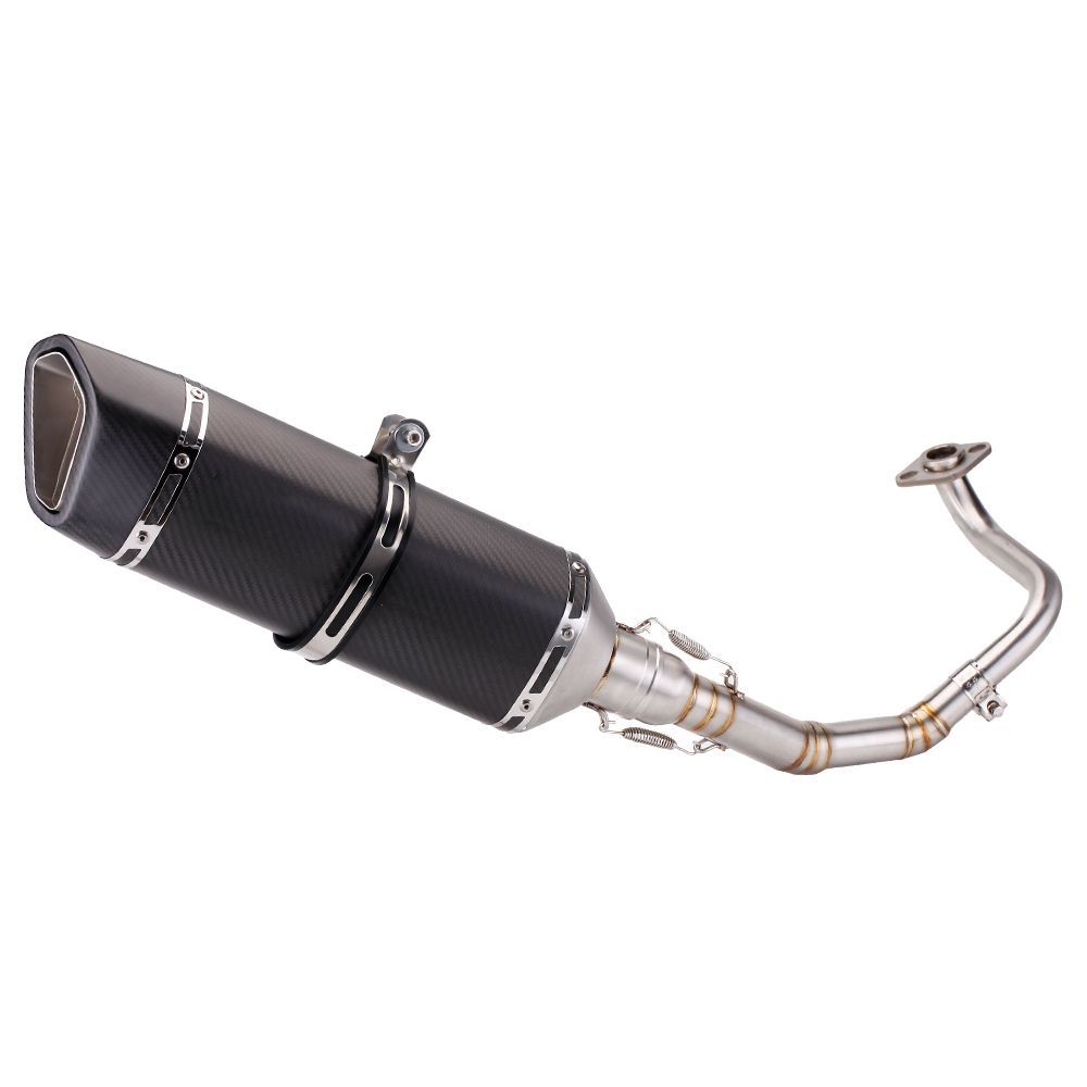Suitable for Dayang ADV150 modified front exhaust pipe full carbon fiber Scorpio Roman tail exhaust non-destructive installation