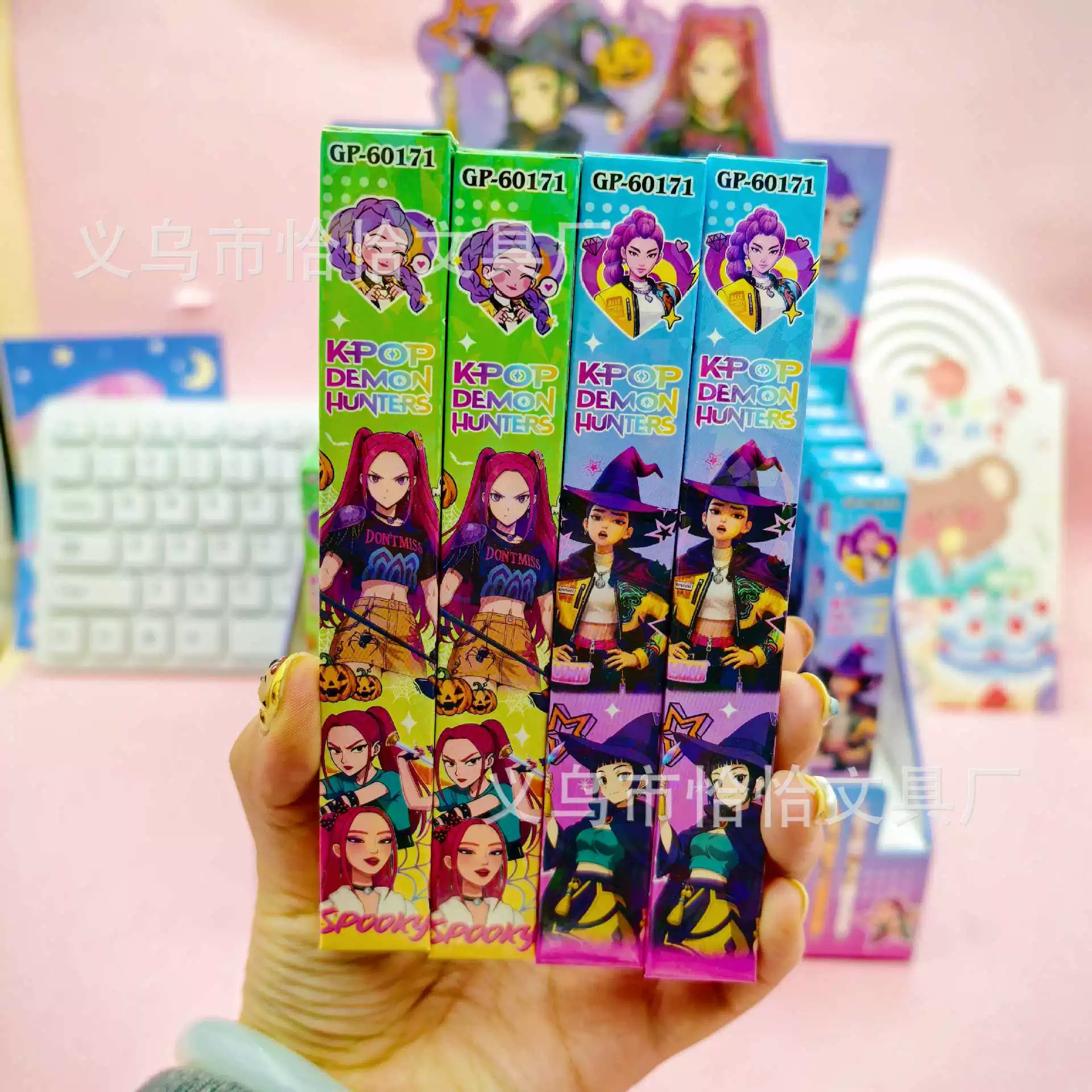 Кросс‑бордер Halloween серия KPOP Witch Hunting Group слепой набор кликовая ручка корейская комикс Witch Hunting Group черная гелевая ручка