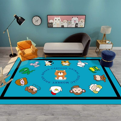 Avtomobil döşəmə paspasları: Foot Mat Stain-Resistant Washable Crystal - twelve-zodiac-signs-5080cm-crystal-velvet
