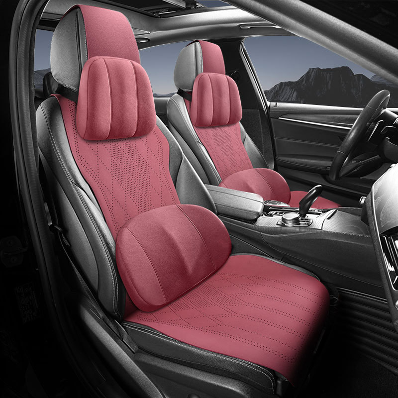 Cross-Border Car Seat Cushion, Summer Breathable Seat Cover, Universal for All Seasons, Suede Half-Cover Small Saddle Pad, Foreign Trade