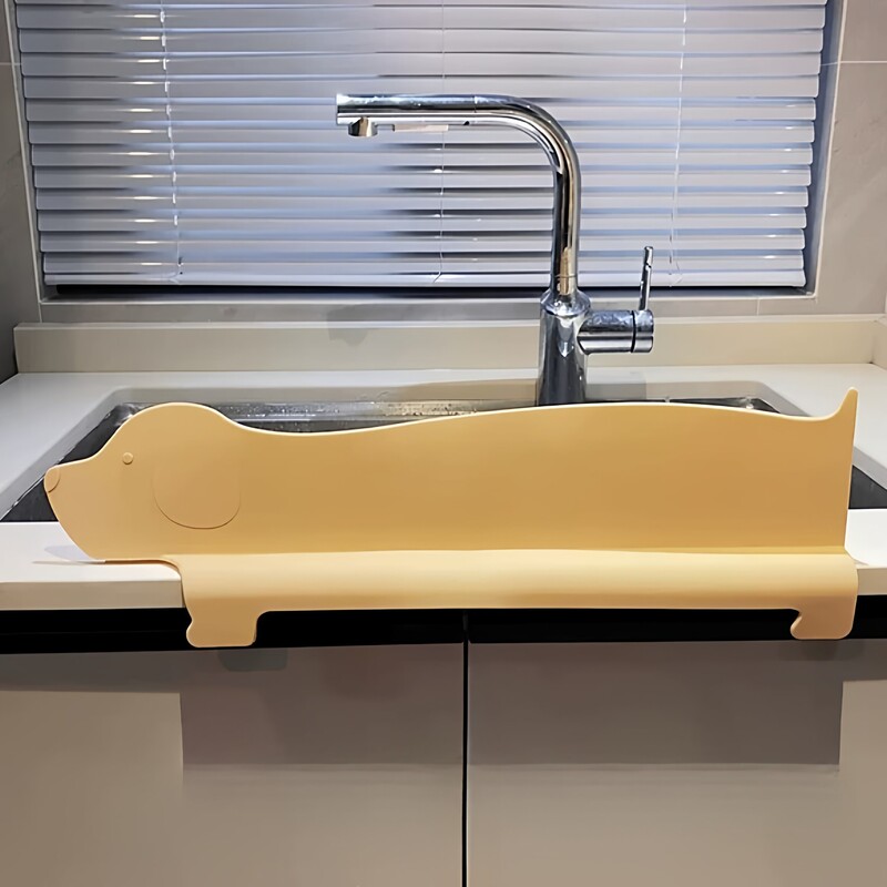 Water retaining strip for sinks, kitchen sink splash guard, washbasin splash-proof countertop, silicone integrated suction cup Water retaining strip for sinks, kitchen sink splash guard, washbasin splash-proof countertop, silicone integrated suction cup