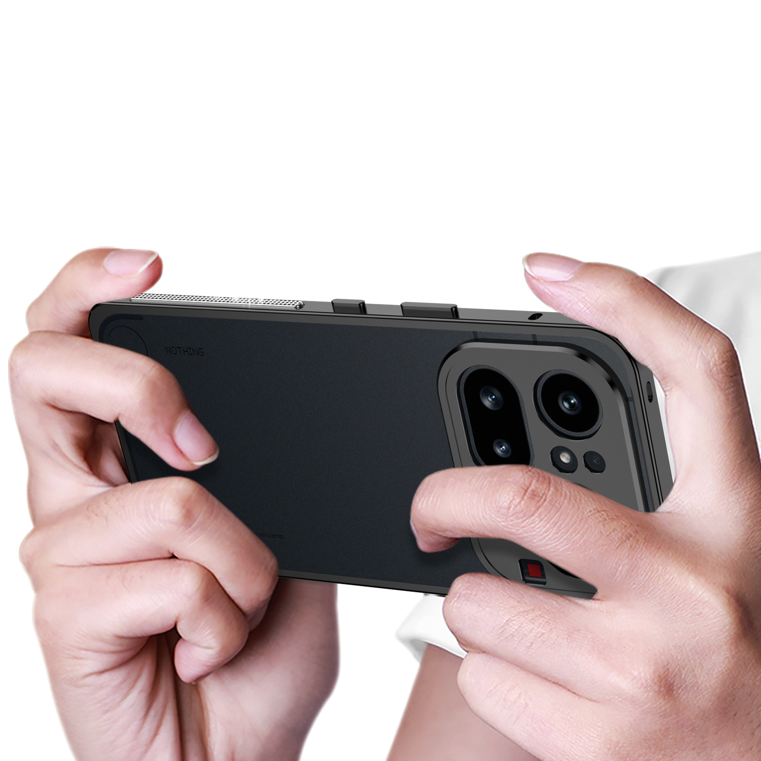 国境を越えて適用可能なNOTHING PHONE4A海馬バックル付きフレーム型携帯電話ケース3APRO金属製放熱耐衝撃保護カバー