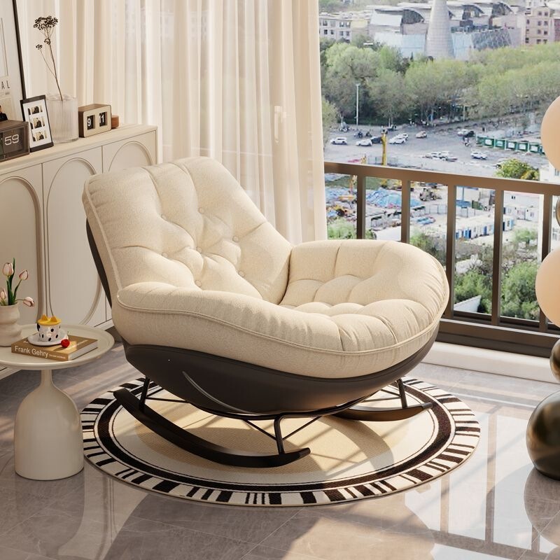 Rocking Chair Indoor Rocking Chair Balcony Living Room Removable and Washable Adult Single Recliner Bedroom Leisure Lazy Sofa