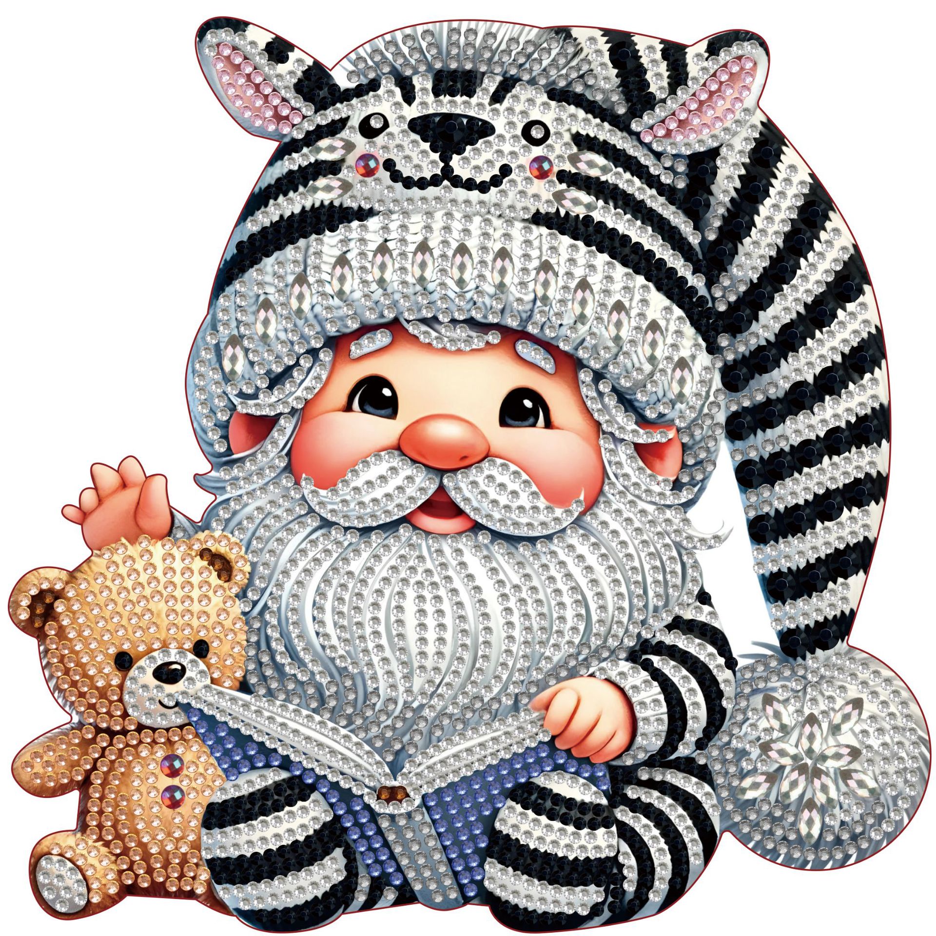 Diamante de bricolaje hecho a mano transfronterizo dibujo punto diamante 5D placa de yeso tridimensional adorno de juguete dinosaurio dibujos animados pintura infantil