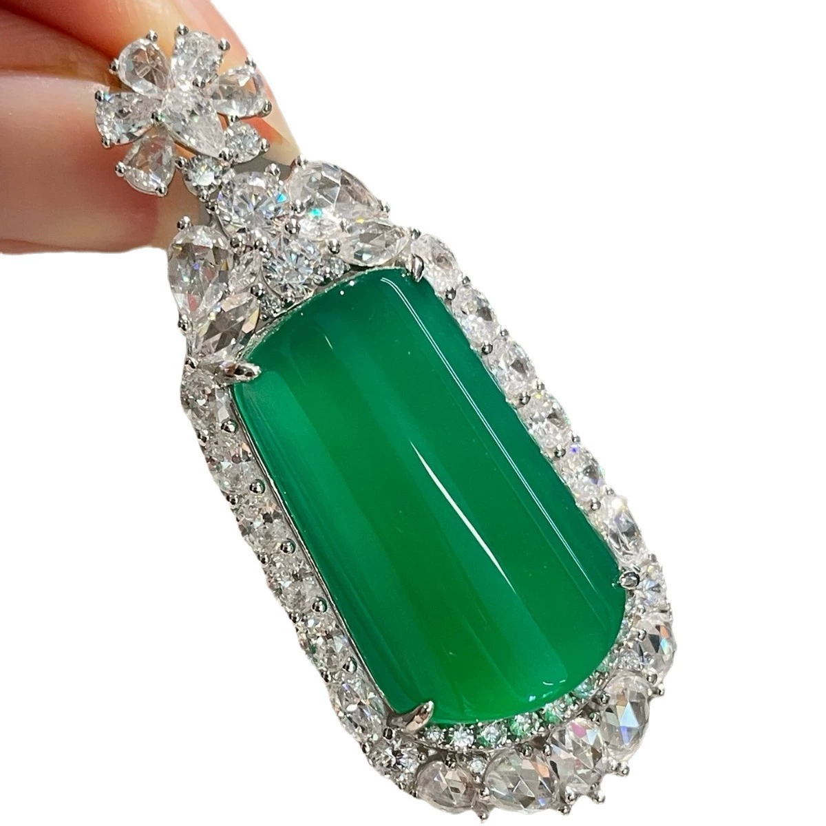Органический подвесной jade, интернет-знаменитость, образец серебро 925, китайский стиль