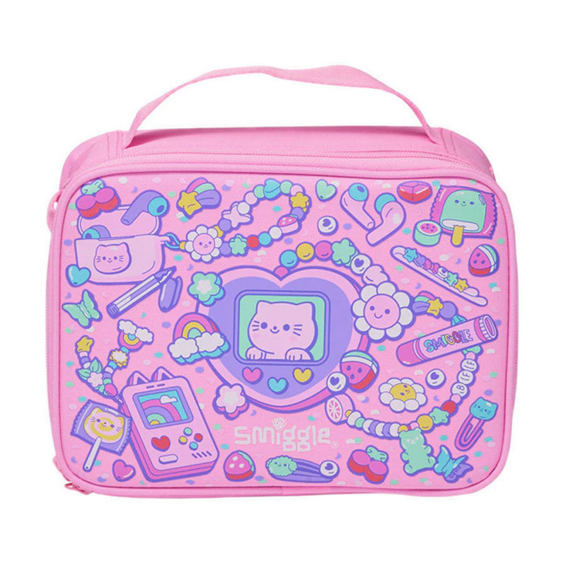 Australia smiggle mochila escolar para estudiantes de primaria y secundaria mochila de dibujos animados collar rosa mochila de gato bolsa de ocio al aire libre