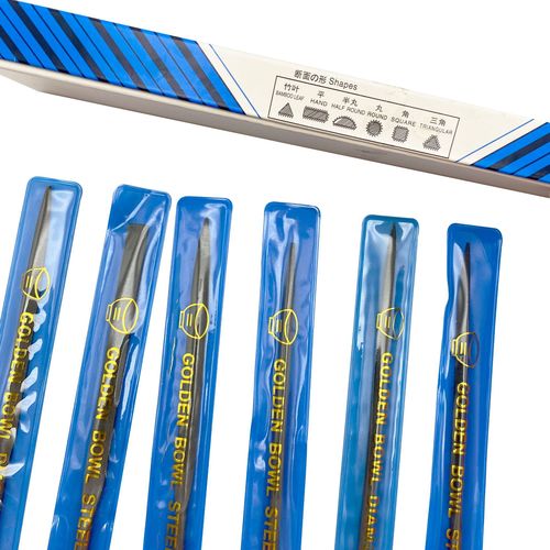 Assorted Wine Jar Diamond Plastic Surgery File Set Bamboo Leaf Flat Semicircle Rounded Corner Triangular 140mm 200mm