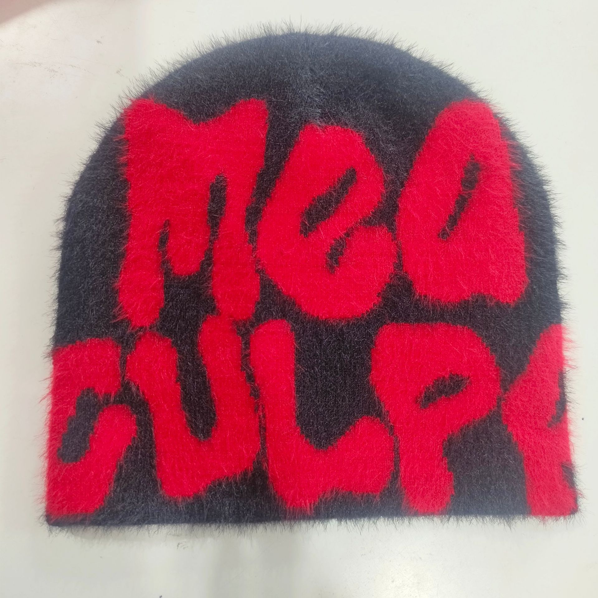 Transfronterizos nuevos puntos de imitación de visón sombrero de frijol sombrero de punto sombrero de invierno sombrero Jacquard sombrero de protección de orejas