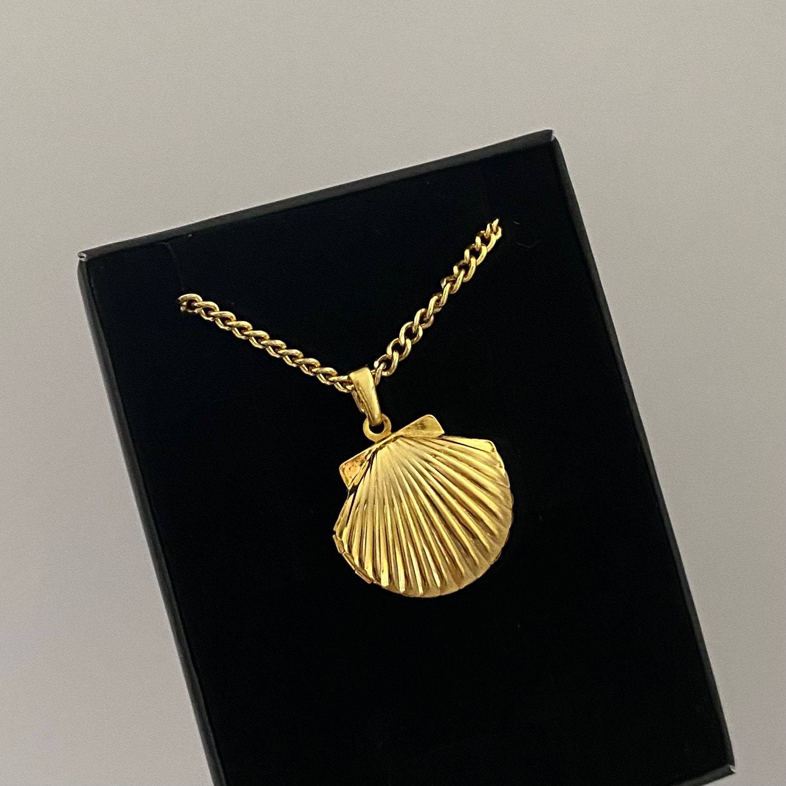 Titanium Steel, Copper Material Shell Pattern Fashion Shell Titanium Steel Copper Plating Pendant Necklace