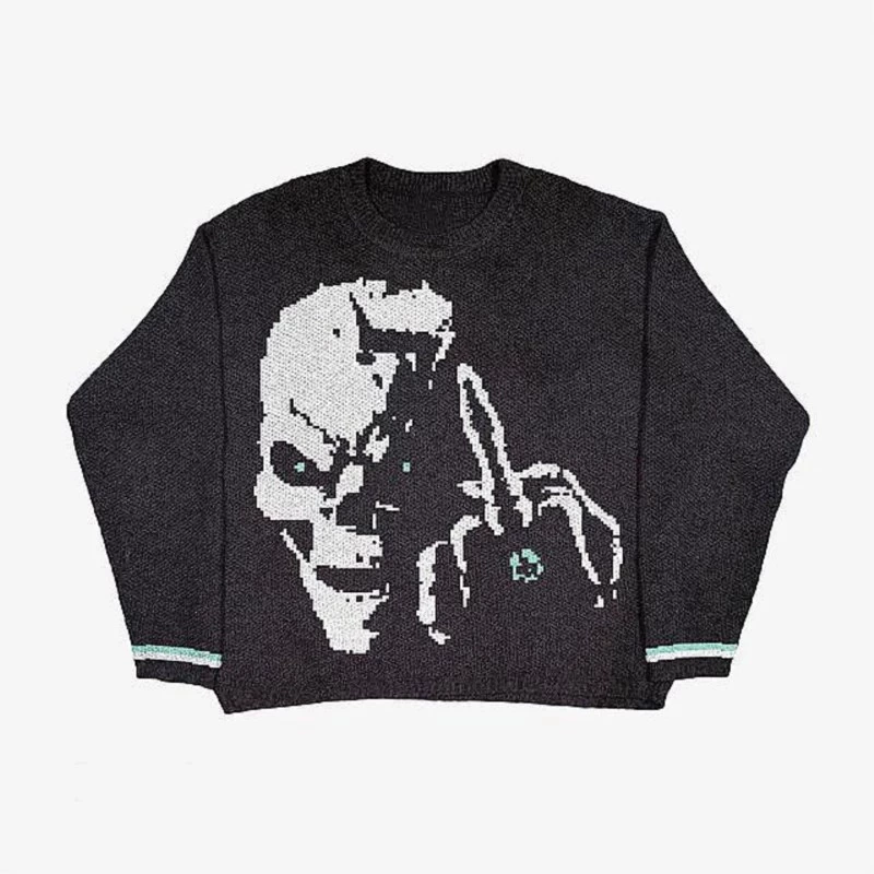 Свитер ZSIIBO oversize вязанный, demi-season круглый ворот, длинный рукав, европейский стиль