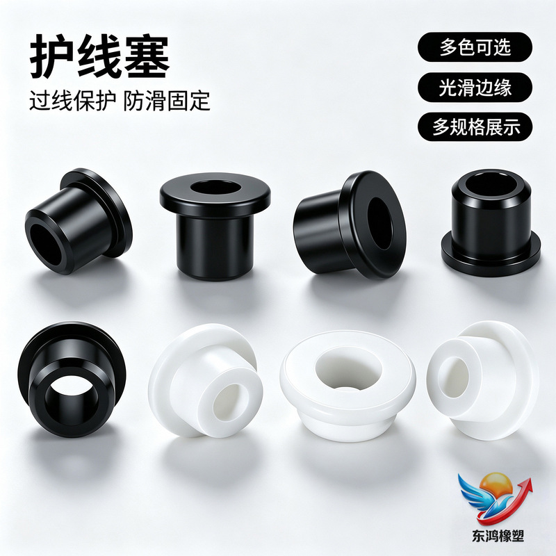 T-shaped eco-friendly silicone wire protector, cable threading insulation, round hole plug, resistant to high and low temperatures, waterproof wire cover T-shaped eco-friendly silicone wire protector, cable threading insulation, round hole plug, resistant to high and low temperatures, waterproof wire cover