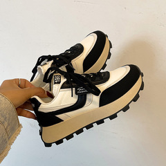 春夏新款阿甘鞋女運動跑步2023韓版小眾百搭ins拼色休閒單鞋批發