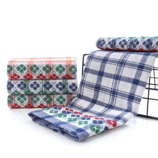 in stock walking polyester cotton restaurant kitchen cloth dish towel scouring pad