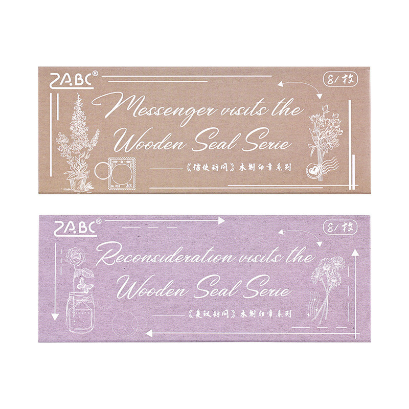 Flores de madera sello de tela de mano madera de caucho planta de hierba flor de tela de mano sello retro flor sello