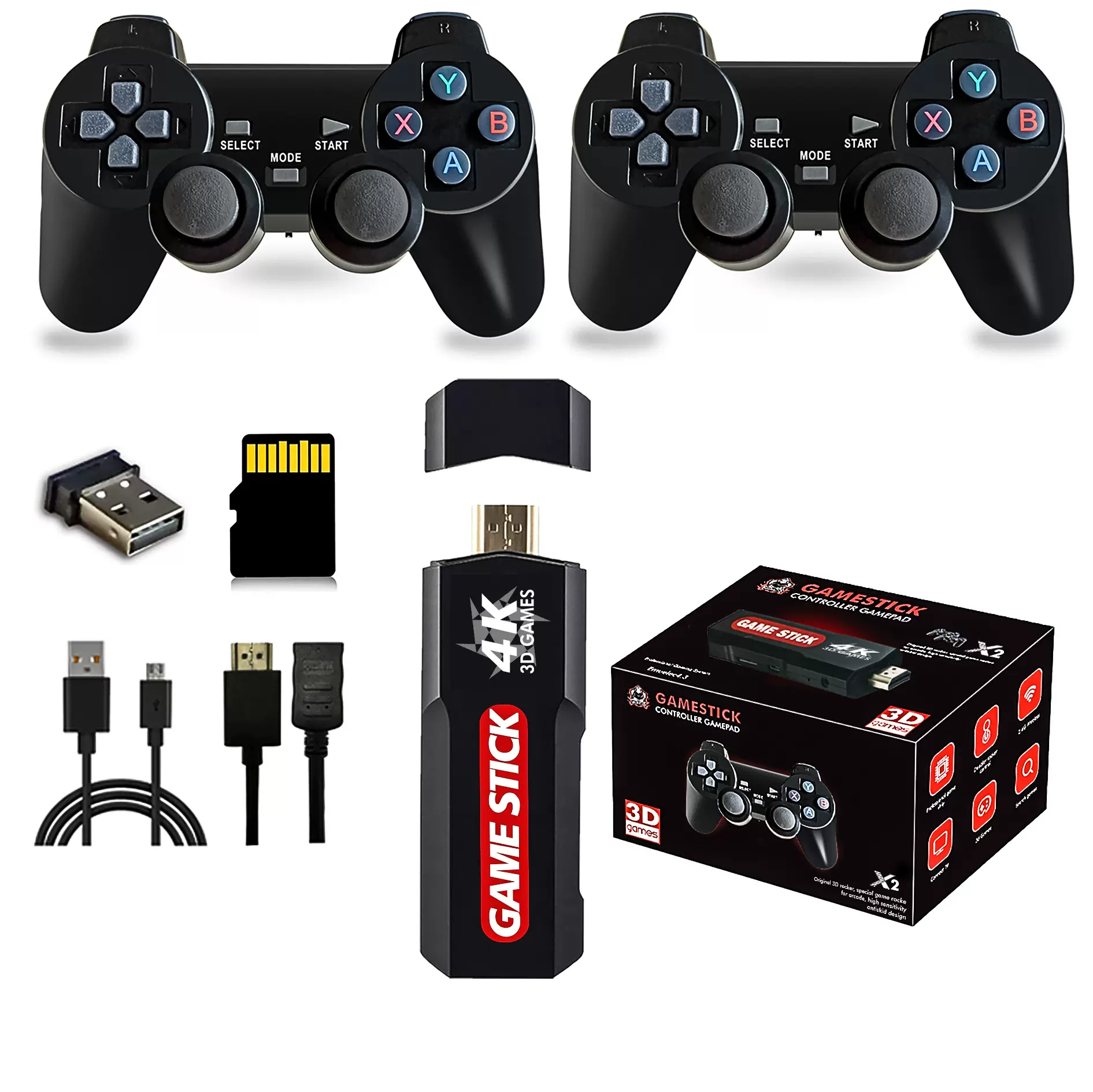 外贸X2单系统家用怀旧游戏机64G超高清输入无线手柄游戏机