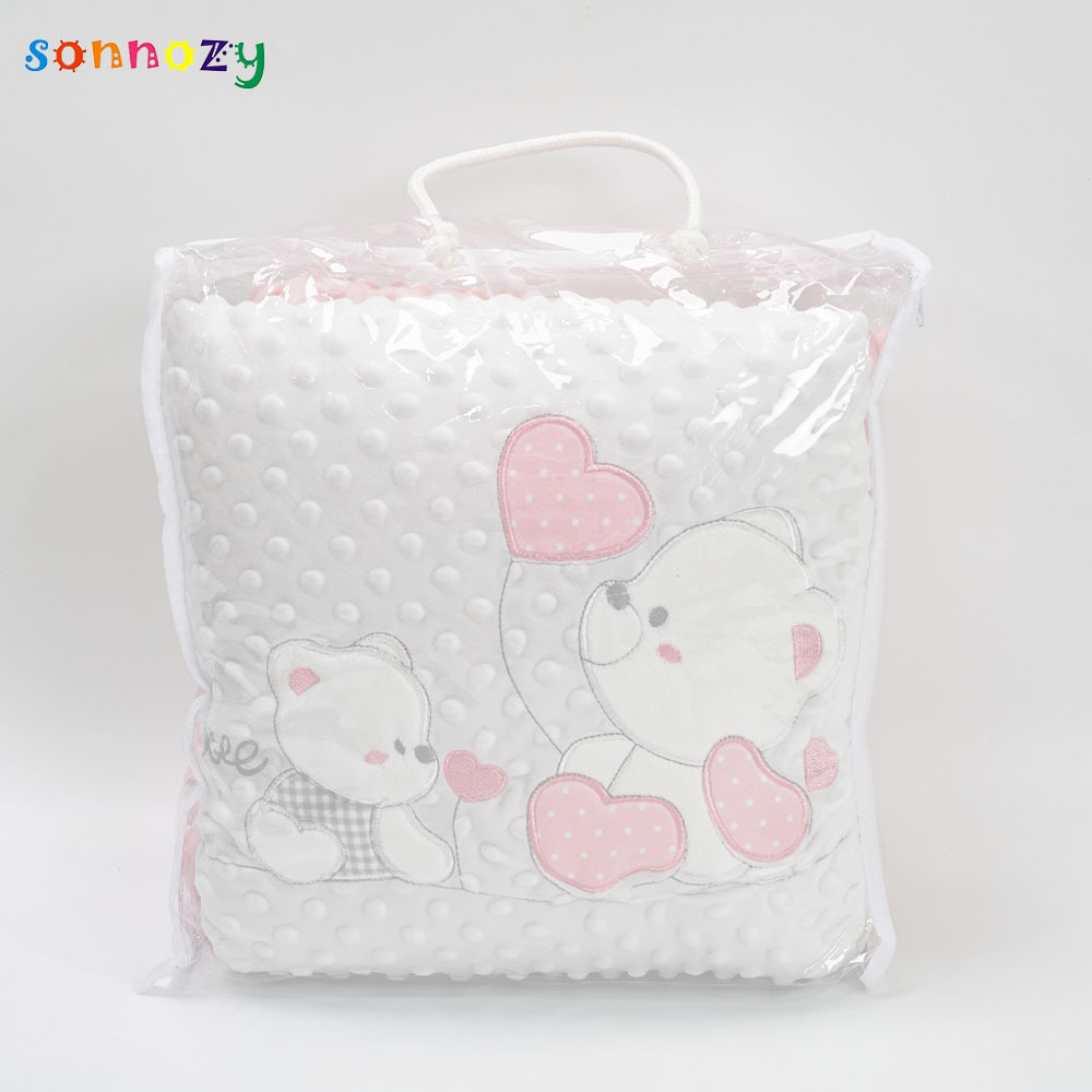 Bebé flanel doble engrosado edredón doble cara de dibujos animados para niños siesta manta calmante manta de peluche bebé