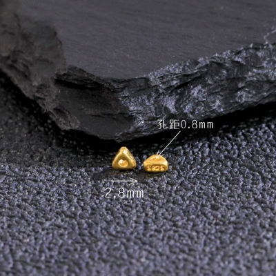 Spacer Beads Handmade DIY Jewelry | Zərgərlik ara hissələri - triangular-small-broken-silver-about-15-piecesgram