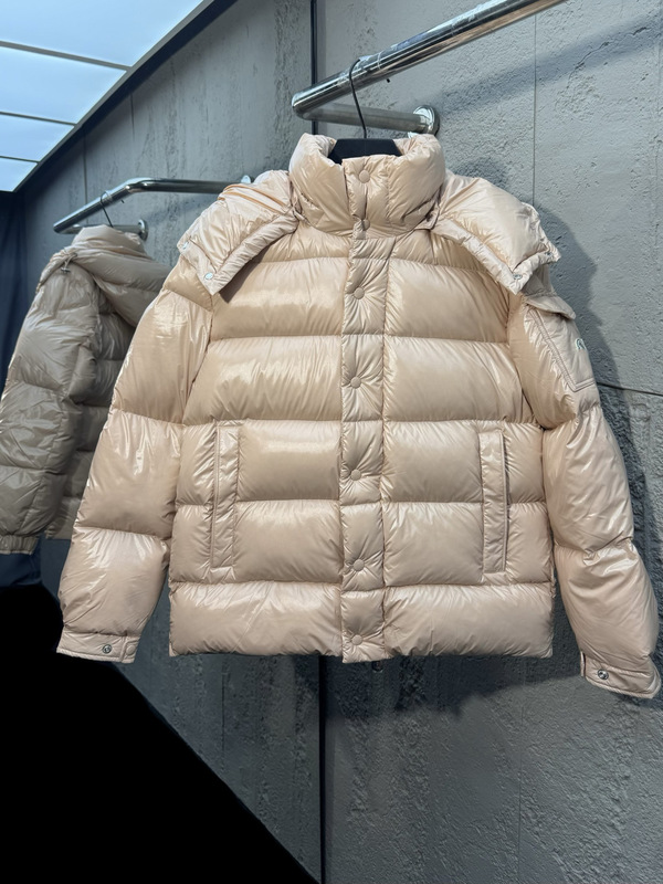 蒙家高奢至臻版玛雅70周年纯原白鸭绒漆皮连帽原标羽绒服蒙口maya|undefined