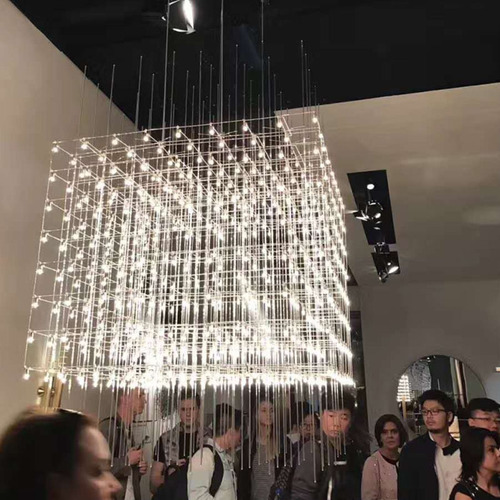 Light Cube Hotel Villa Large Lobby Firefly Chandelier Restaurant Showroom Creative Lighting Personal Art Lamp