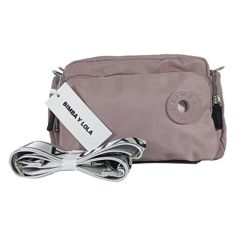 El Comercio exterior español Bemba bolsa BIMBA Y LOLA tela de nylon color sólido de las mujeres bolsa de hombro bolsa de mensajero del hombro