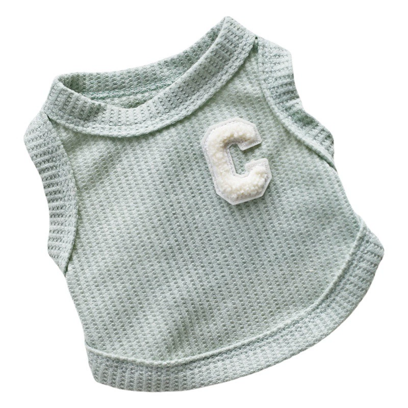 2024, весенне-летняя одежда для собак, вафельный короткий жилет, бишон, Тедди, шнауцер, производитель, оптовая продажа, дропшиппинг