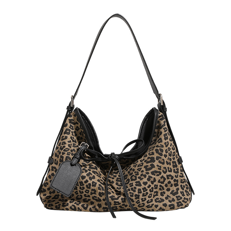 Classic And Fashionable Shoulder Bag, Niche Design High-end Leopard Print Underarm Bag For Women 2024 Autumn And Winter New Retro Messenger Bag._voghion.com