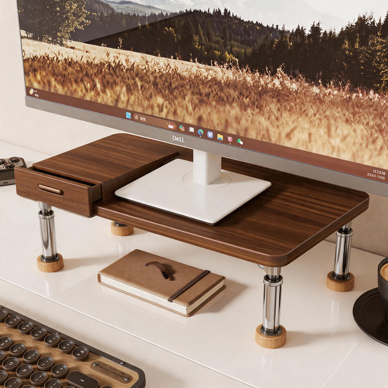 Desk Computer Support Stand, Laptop Heightening Stand, Keyboard and Mouse Organizer, Gaming Desktop Storage Rack