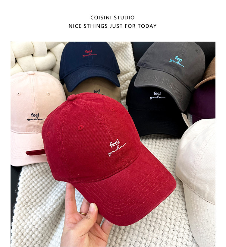 Neue Buchstaben-Stickerei Baseballkappe Unisex Herbst-Winter koreanischer Stil Trend vielseitig einsetzbar Duckbill-Kappe lässig gesichtsschmeichelnd