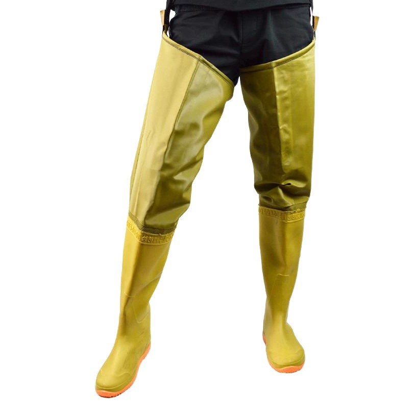 Водонепроницаемые штаны для рыбалки Обувь для посадки риса Водонепроницаемые штаны Водные сапоги средней длины Вбродные штаны Износостойкие Нескользящие Дождевые Штаны для рыбалки выше колена