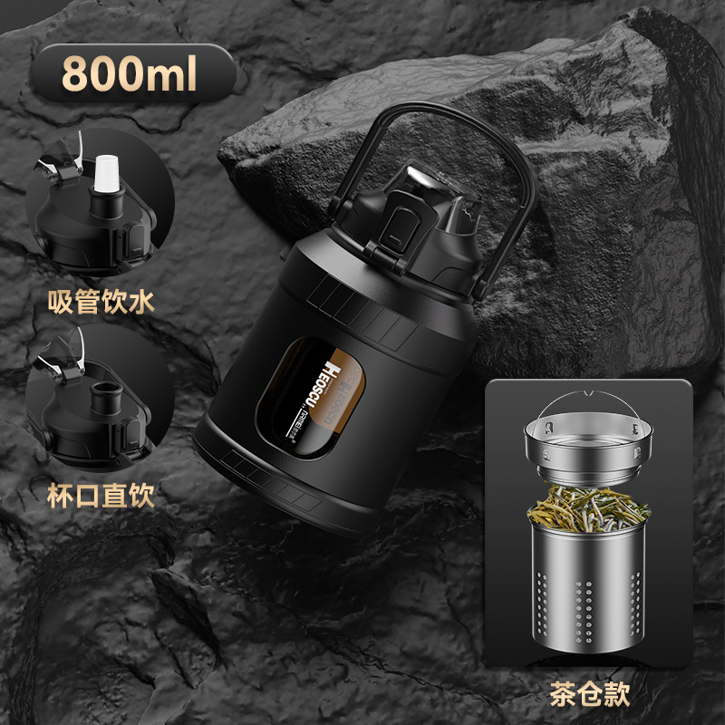 Taza de separación de té de alto aspecto de vidrio de doble capa a prueba de explosiones resistente a altas temperaturas niños deportes taza de agua regalo al por mayor