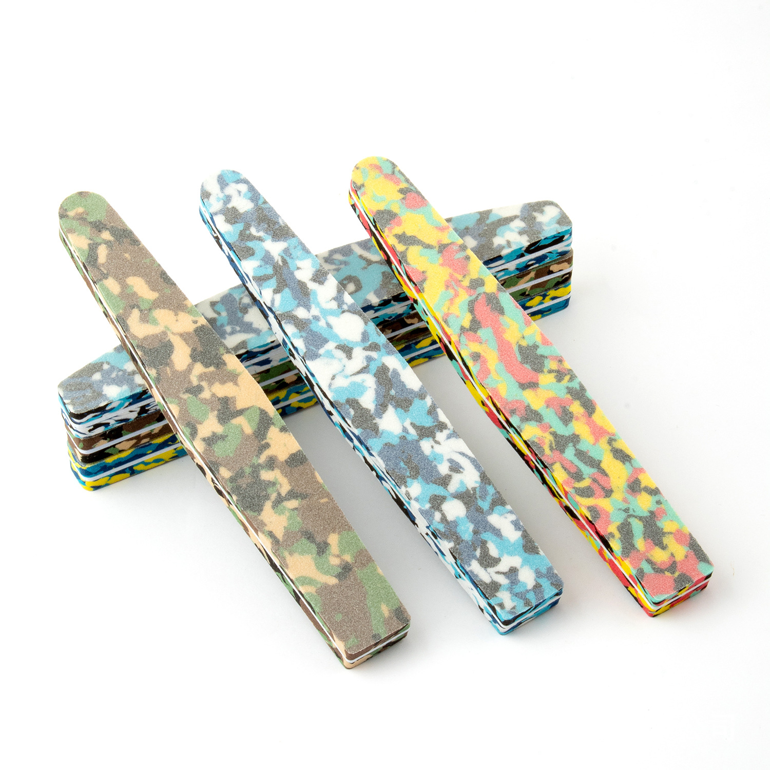 Nueva esponja de alta calidad, ficha de uñas de diamante, tira de pulido, tira de arena de manicuría marrón, alta elasticidad, no se cae arena de manicuría.