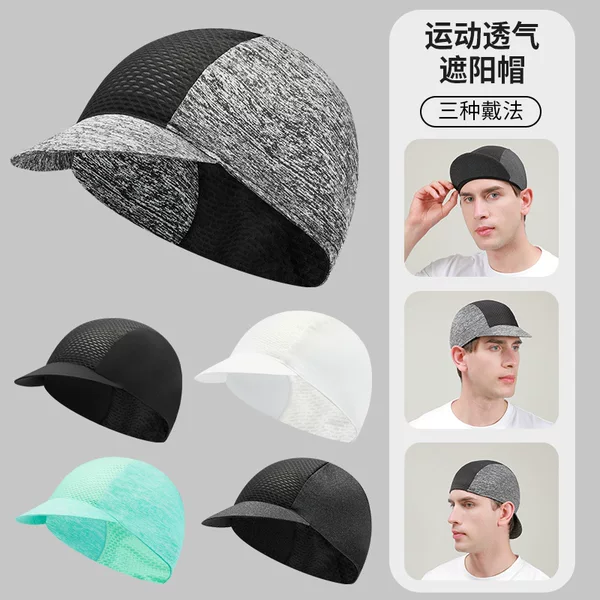 Summer Ice Silk Sun Protection Riding Cap Outdoor Sun Hat Cornice Cover Helmet Lining Protective Fishing Cap Amazon