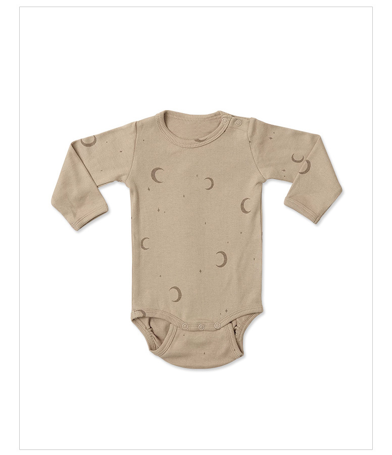 Fashion Dinosaur Moon Printing Cotton Baby Rompers display picture 3