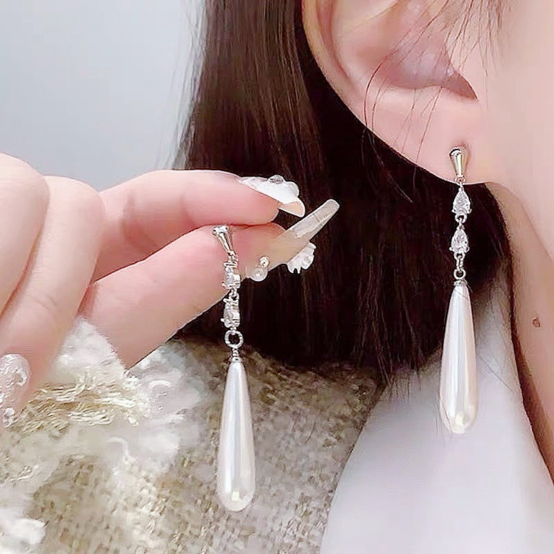 Brincos longos e versáteis com pérolas elegantes, acessórios tradicionais para cheongsam, brincos no novo estilo nacional chinês para atacado._voghion.com