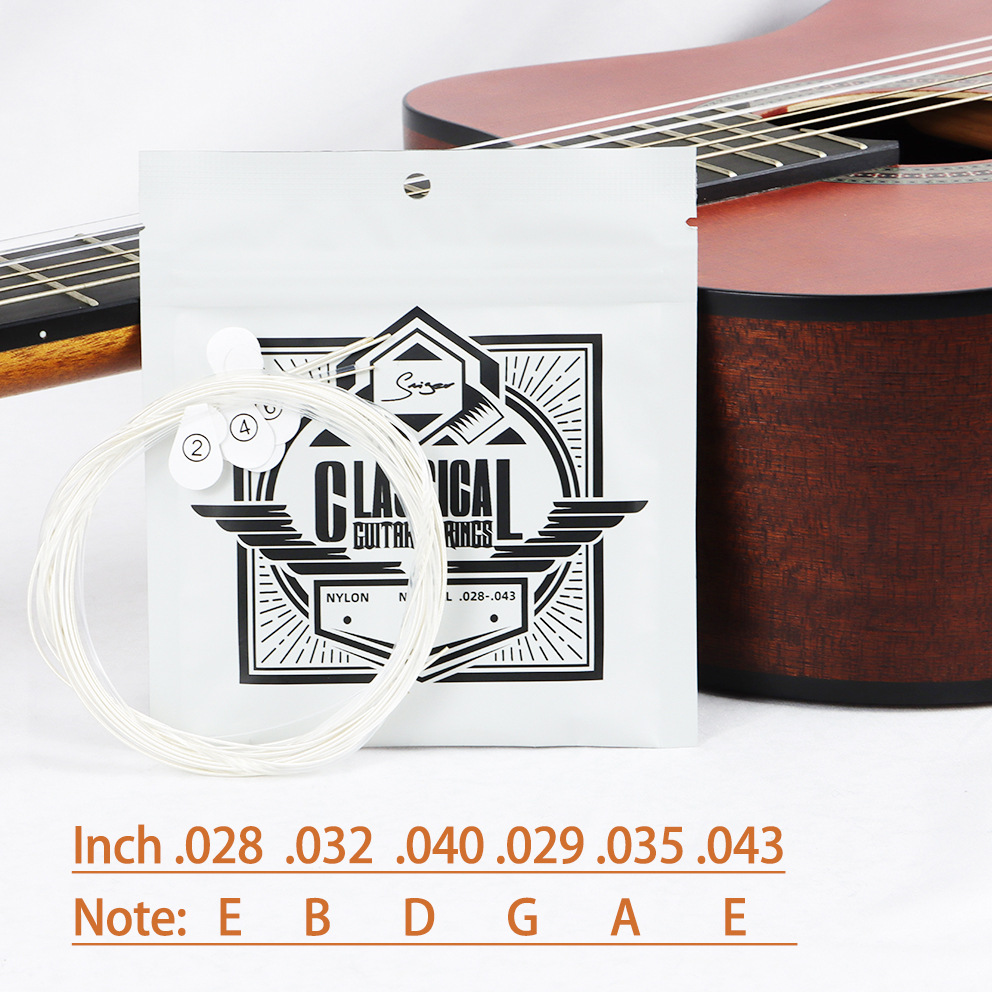 Cuerdas de guitarra clásica, cuerda de nailon de aleación de cobre, juego de 6 cuerdas, accesorios de guitarra al por mayor image 4
