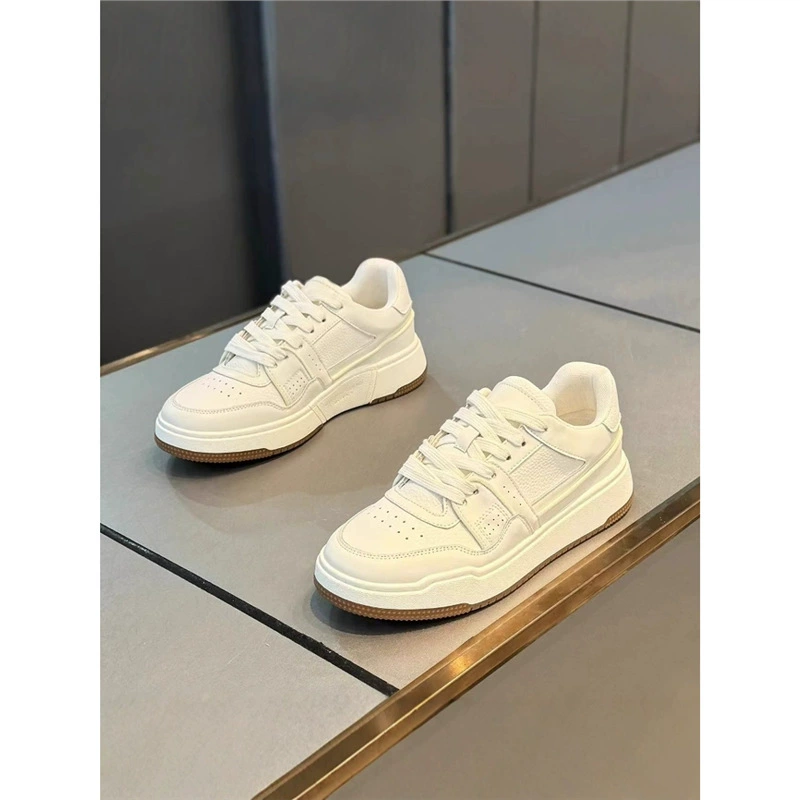 Мужские зимние кроссовки 2024, новые, на толстой подошве, повседневные, универсальные, белые, в корейском стиле, с мягкой подошвой, спортивные, мужские, ms