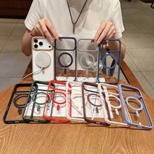 适用苹果17Air透明iPhone17promax磁吸手机壳magsafe硬防摔保护套