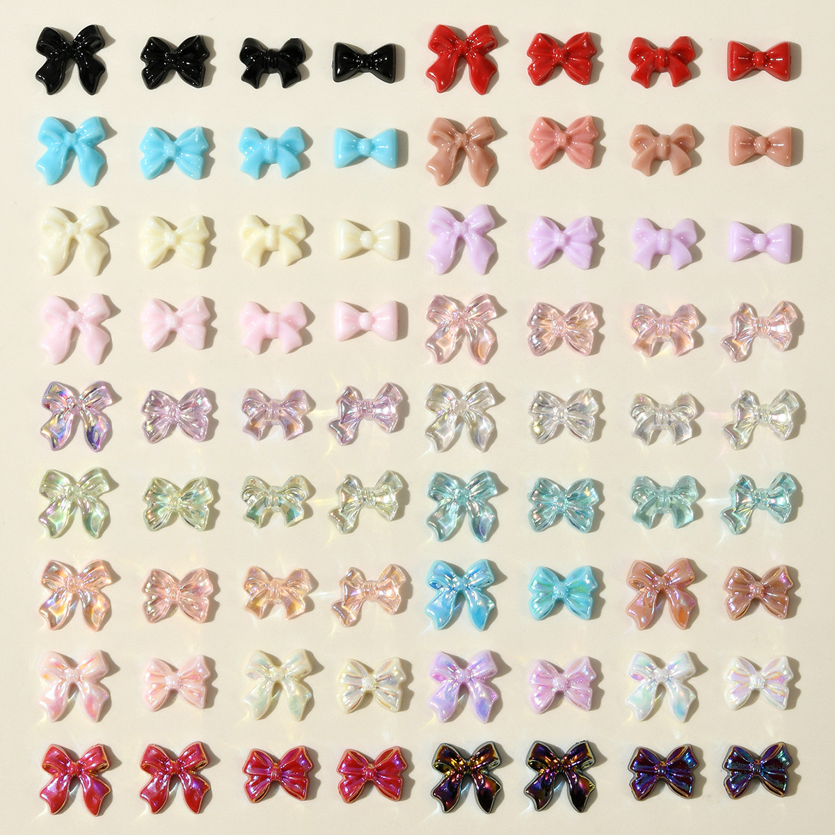 Internet Celebrant Bow Nail Art Jewelry Three-dimensional Color Bow Nail Ear Stud Phone Case Resin Accessories