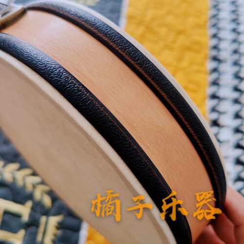 Orff children's musical instruments percussion instruments tambourine drum double-sided drum goat leather cowhide hand-held drum drum skin bag drum drum box