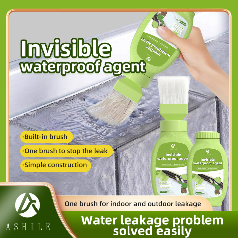 Cross-border brush transparent waterproof glue non-smashing brick interior and exterior bathroom waterproof coating pure acrylic roof waterproof