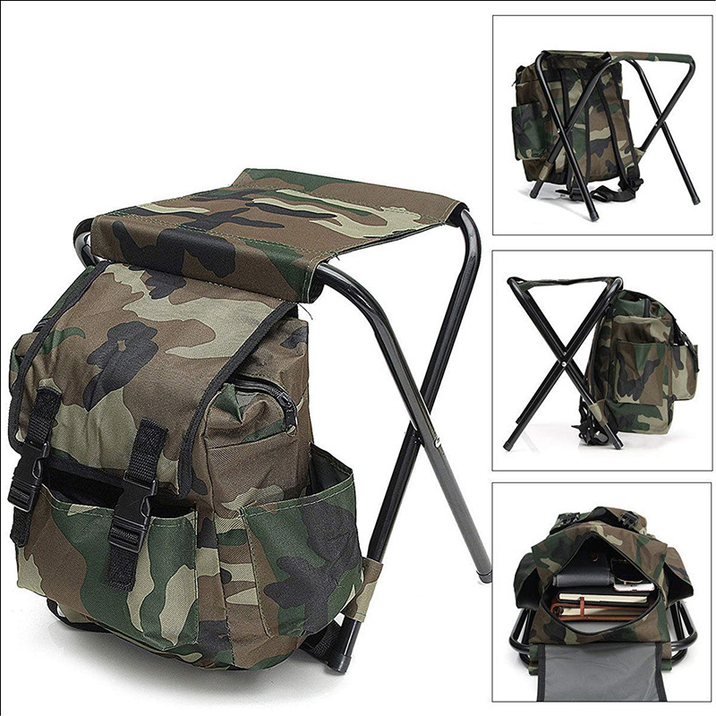 Yangguang Casual Outdoor Portable Mountaineering Backpack Chair Foldableable Fishing Stool Cross-Border Amazon Camping Style Hot Style