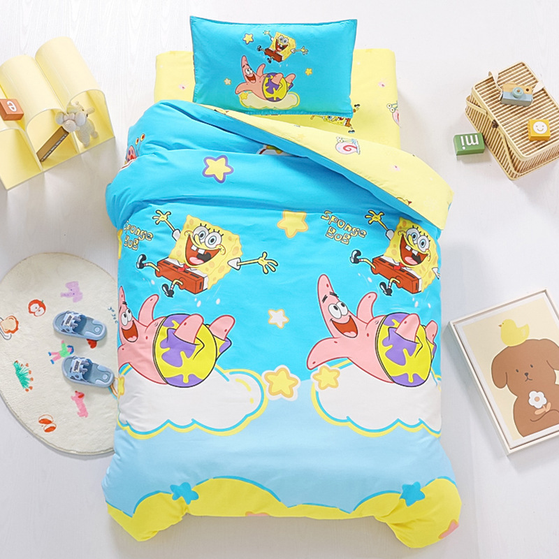 Jardín de infantes edredón de tres piezas de algodón para niños sábanas de bebé siesta de edredón de invierno en el jardín de seis piezas de conjunto