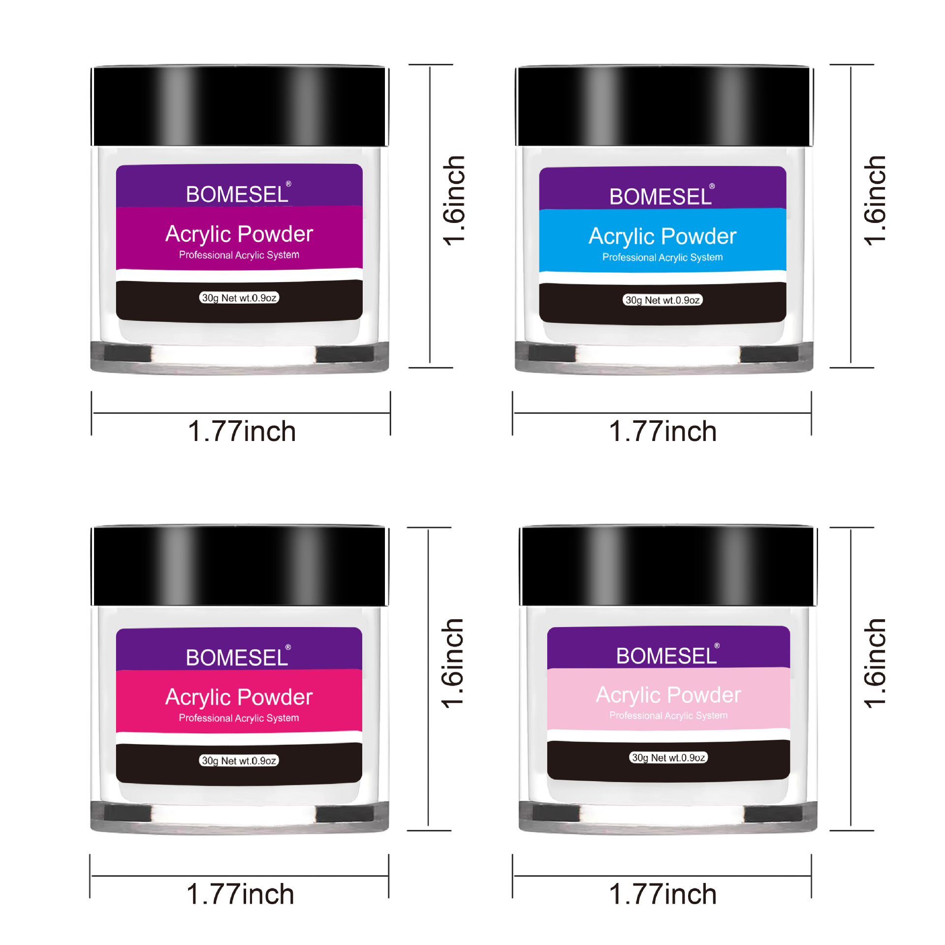 Traje de polvo de infiltración de uñas transfronterizo lámpara de hornear-Polvo hidratante francés libre Polvo de brillo de uñas Dippingpowder al por mayor