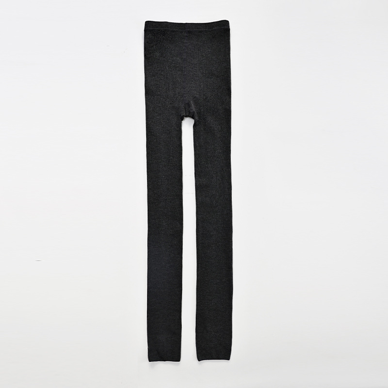 Cachemira modelado rayas con calcetines de talón, calcetines negras, calcetines de calcetines negras