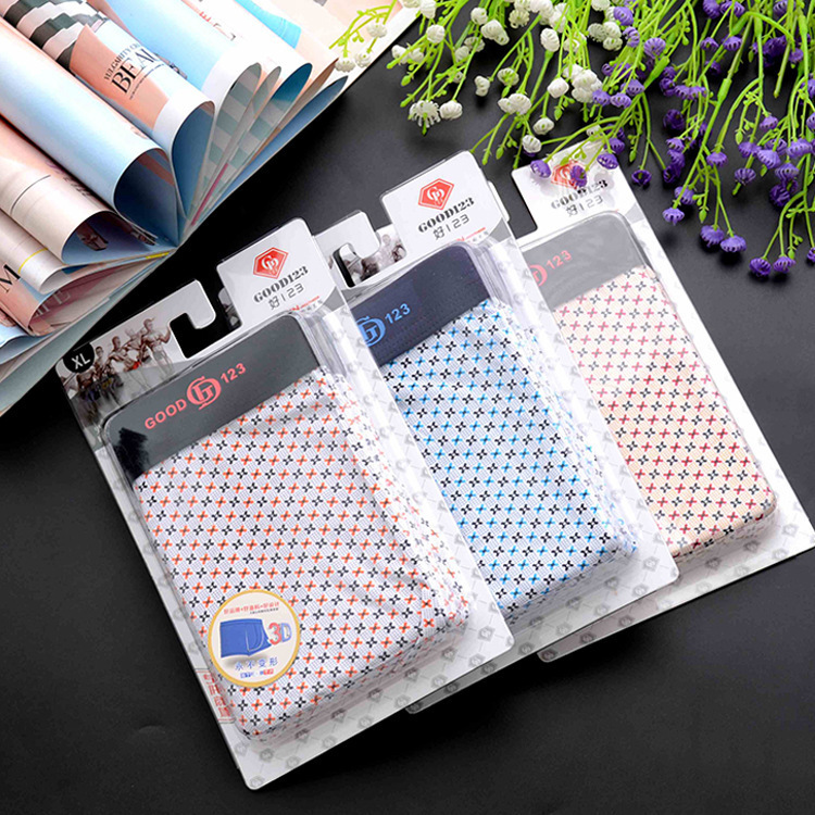 Hua Kailong One-Piece Ice-Sense Trousers Boxed Men's Boxes Men's Ice Silk Cool-Sense Pure Cotton Traceless Men's Underwear