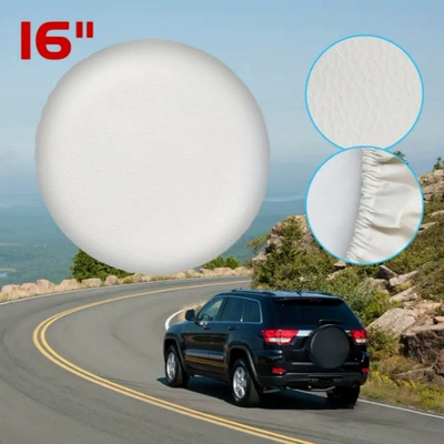 Camper and Travel Trailer, Spare wheel cover - white-thickened-tire-cover-pull-rod-bag-16inch-xl-76-79cm-thickened-good-quality