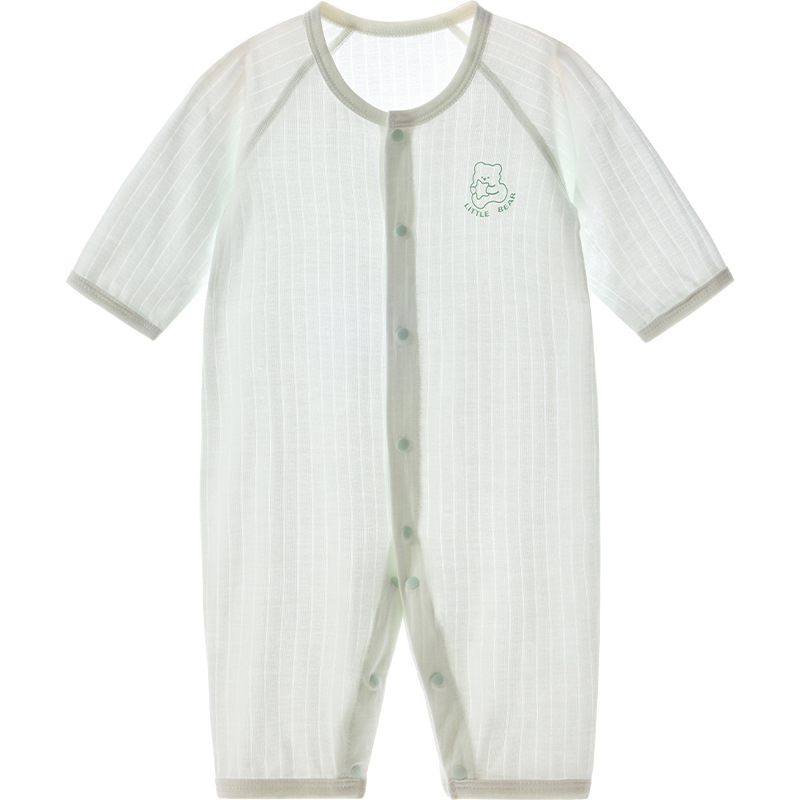 Ropa de bebé de una pieza, ropa de verano para recién nacidos, hombres y mujeres, pijamas transpirables de manga larga, ropa de verano para bebés image 6