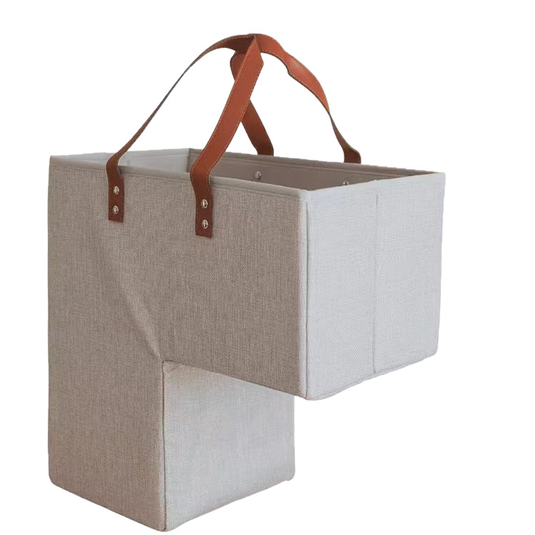 Cesta de Almacenamiento Plegable para Escaleras Personalizada de Amazon con Combinación de Colores y Asa, Cesta para Escaleras, Decoración de Escalones, Cesta de Organización y Almacenamiento