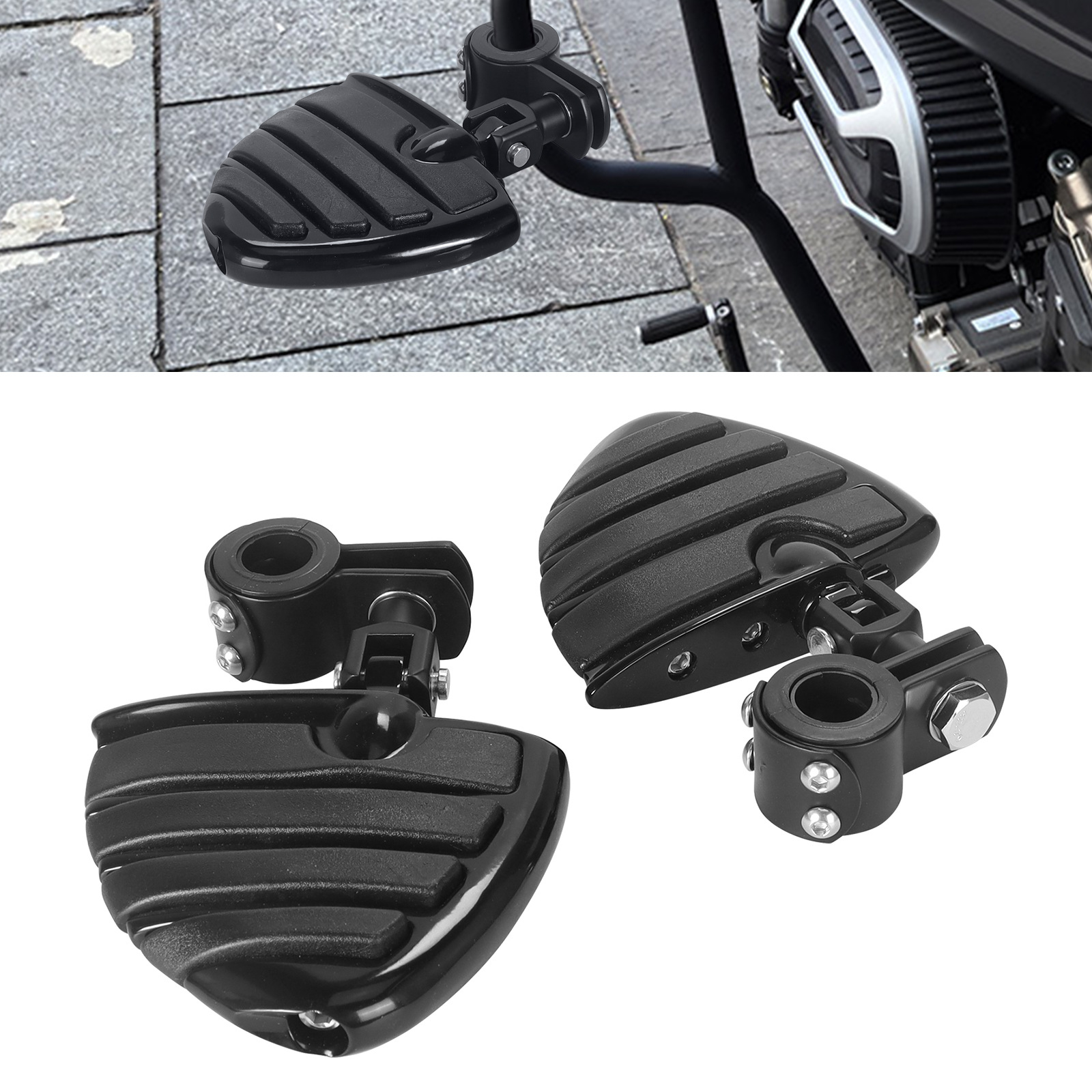 Suitable for Harley Road King Street Glide Modified Aluminum Alloy Footrests Motorcycle Modification Parts