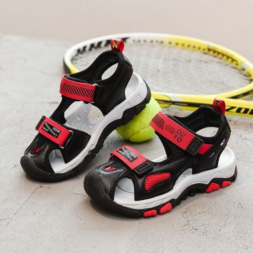 Boys' Sporty Summer Sandals for Children, Soft Sole, Magic Tape Adhesive, Cute Baby Shoes